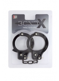 Чёрные наручники из листового металла BONDX METAL CUFFS BLACK - Dream Toys - купить с доставкой в Северодвинске