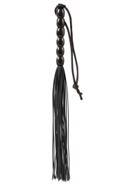 Чёрная мини-плеть из резины Rubber Mini Whip - 22 см. - Blush Novelties - купить с доставкой в Северодвинске