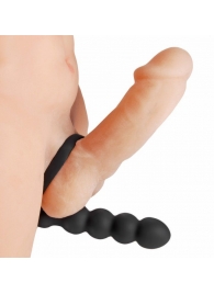 Насадка для двойного проникновения Double Fun Cock Ring with Double Penetration Vibe - XR Brands - в Северодвинске купить с доставкой