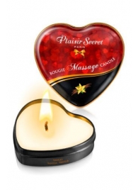 Массажная свеча с ароматом ванили Bougie Massage Candle - 35 мл. - Plaisir Secret - купить с доставкой в Северодвинске