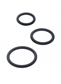 Набор из 3 чёрных эрекционных колец - ToyFa - в Северодвинске купить с доставкой