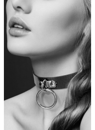 Узенький ошейник из полиуретана с кольцом - Bijoux Pour Toi - купить с доставкой в Северодвинске
