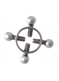 Серебристые зажимы для сосков на винтах - ToyFa - купить с доставкой в Северодвинске