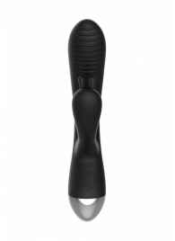 Чёрный вибратор E-Stimulation Rabbit Vibrator с электростимуляцией - 19 см. - Shots Media BV - купить с доставкой в Северодвинске