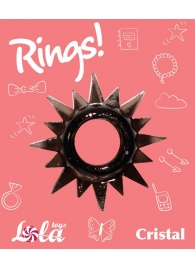 Чёрное эрекционное кольцо Rings Cristal - Lola Games - в Северодвинске купить с доставкой