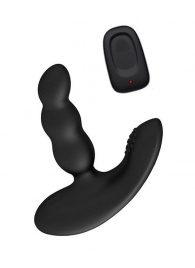 Черный силиконовый стимулятор простаты Levett Nitoc с пультом ДУ - Levett - в Северодвинске купить с доставкой