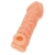 Телесная закрытая насадка с венками Cock Sleeve Size S - 13,8 см. - KOKOS - в Северодвинске купить с доставкой Телесная закрытая насадка с венками Cock Sleeve Size S - 13,8 см. - KOKOS - в Северодвинске купить с доставкой