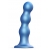 Голубая насадка Strap-On-Me Dildo Plug Balls size L - Strap-on-me - купить с доставкой в Северодвинске
