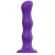 Фиолетовая насадка Strap-On-Me Dildo Geisha Balls size M - Strap-on-me - купить с доставкой в Северодвинске