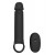 Черная насадка-удлинитель с вибрацией Vibrating Extender With Remote - Dream Toys - в Северодвинске купить с доставкой