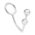 Кольцо на пенис с анальным стимулятором Two Bead Stainless Steel Anal Hook   Cock Ring - BlueLine - в Северодвинске купить с доставкой