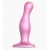 Розовая насадка Strap-On-Me Dildo Plug Curvy size M - Strap-on-me - купить с доставкой в Северодвинске
