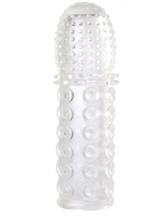 Прозрачная закрытая гелевая насадка - 13,5 см. - Toyfa Basic - в Северодвинске купить с доставкой