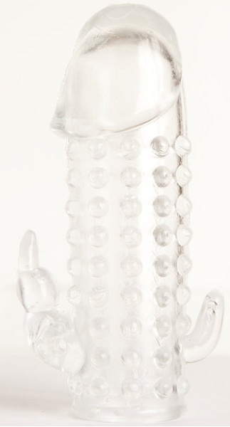 Гелевая прозрачная насадка с 2 отростками - 13 см. - Toyfa Basic - в Северодвинске купить с доставкой Гелевая прозрачная насадка с 2 отростками - 13 см. - Toyfa Basic - в Северодвинске купить с доставкой