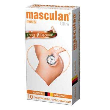 Розовые презервативы Masculan Ultra Long Pleasure с колечками, пупырышками и продлевающим эффектом - 10 шт. - Masculan - купить с доставкой в Северодвинске