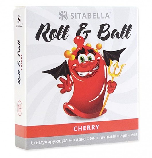 Стимулирующий презерватив-насадка Roll   Ball Cherry - Sitabella - купить с доставкой в Северодвинске