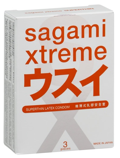 Ультратонкие презервативы Sagami Xtreme SUPERTHIN - 3 шт. - Sagami - купить с доставкой в Северодвинске