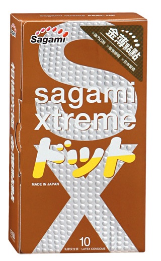 Презервативы Sagami Xtreme FEEL UP с точечной текстурой и линиями прилегания - 10 шт. - Sagami - купить с доставкой в Северодвинске