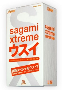 Ультратонкие презервативы Sagami Xtreme SUPERTHIN - 15 шт. - Sagami - купить с доставкой в Северодвинске