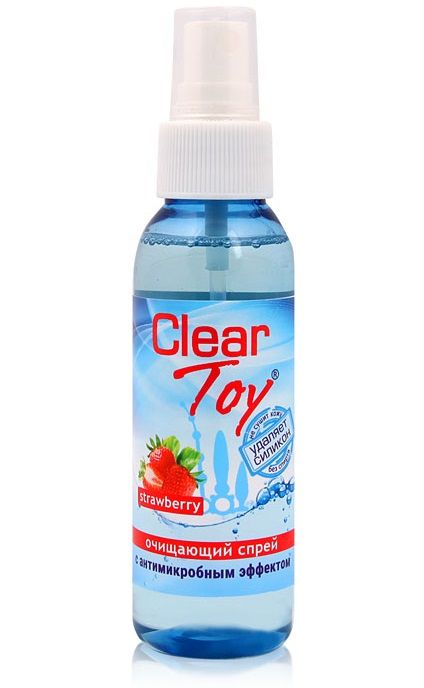 Очищающий спрей для игрушек CLEAR TOY Strawberry - 100 мл. - Биоритм - купить с доставкой в Северодвинске