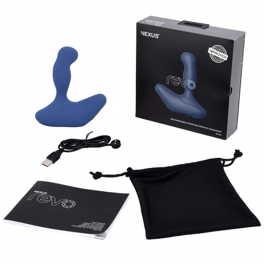 Синий вибромассажер простаты NEXUS REVO 2.0 с вращающейся головкой - Nexus Range - в Северодвинске купить с доставкой