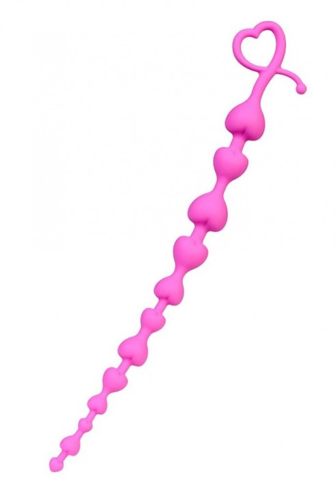 Розовая силиконовая анальная цепочка Long Sweety - 34 см. - ToyFa в Северодвинске Розовая силиконовая анальная цепочка Long Sweety - 34 см. - ToyFa