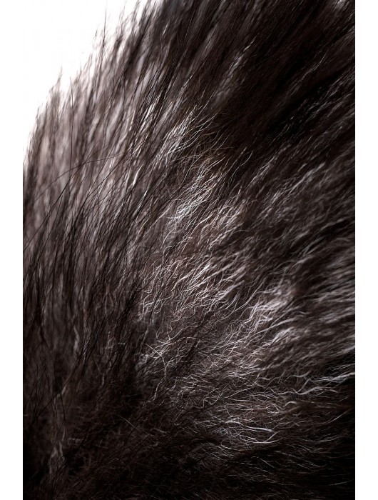 Серебристая металлическая анальная втулка с хвостом чернобурой лисы - размер S - ToyFa - купить с доставкой в Северодвинске