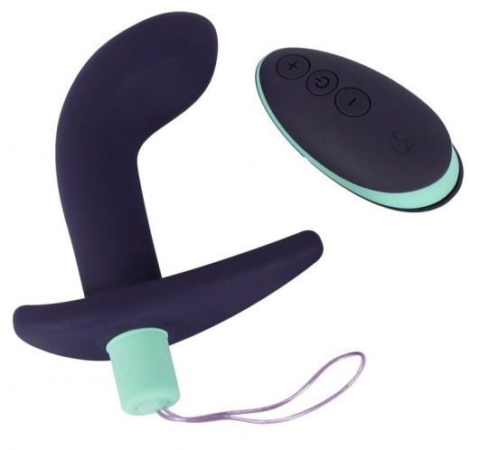 Темно-фиолетовый вибростимулятор простаты с пультом ДУ Remote Controlled Prostate Plug - Orion - в Северодвинске купить с доставкой