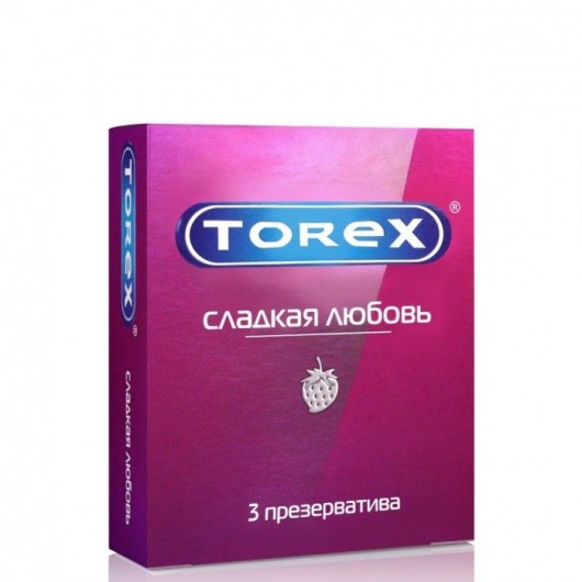 Презервативы Torex  Сладкая любовь  с ароматом клубники - 3 шт. - Torex - купить с доставкой в Северодвинске