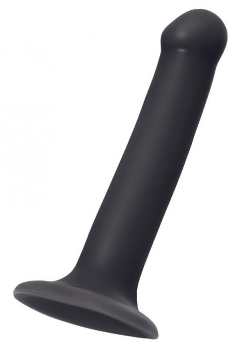 Черный фаллос на присоске Silicone Bendable Dildo M - 18 см. - Strap-on-me - купить с доставкой в Северодвинске