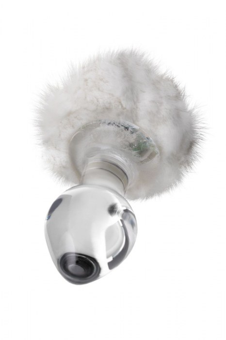 Стеклянная анальная втулка с хвостиком - 9,5 см. - Sexus - купить с доставкой в Северодвинске