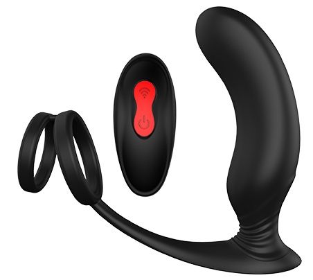 Черный массажер простаты REMOTE P-PLEASER - Dream Toys - в Северодвинске купить с доставкой