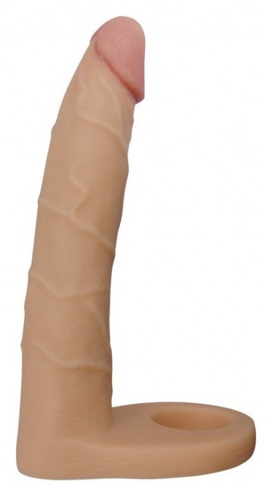 Телесная насадка-фаллоимитатор для двойного проникновения - 17 см. - Lovetoy - купить с доставкой в Северодвинске
