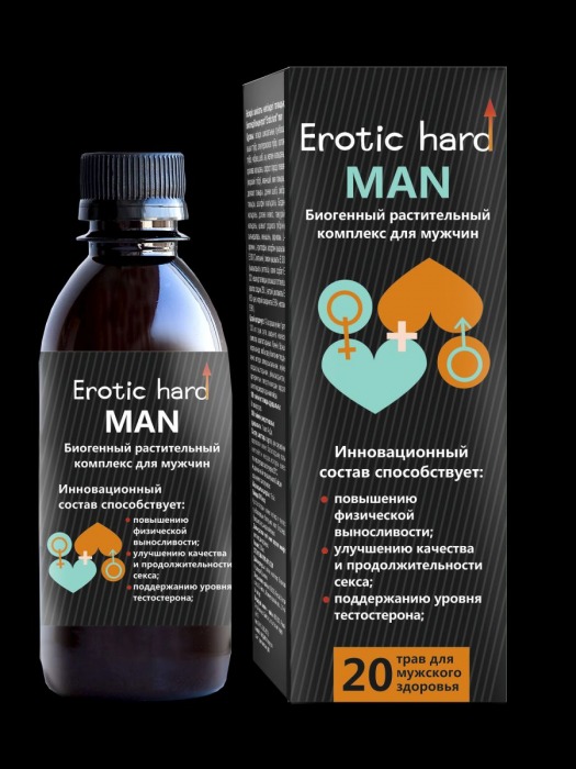 Мужской биогенный концентрат для усиления эрекции Erotic hard Man - 250 мл. - Erotic Hard - купить с доставкой в Северодвинске