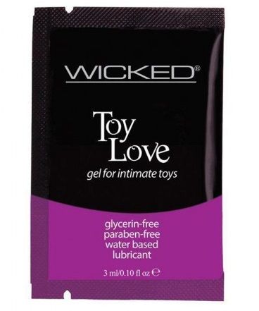 Лубрикант на водной основе для использования с игрушками WICKED Toy Love - 3 мл. - Wicked - купить с доставкой в Северодвинске