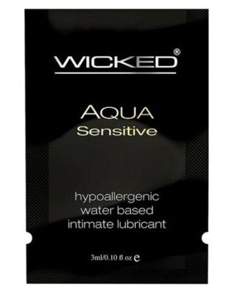 Мягкий лубрикант на водной основе WICKED AQUA Sensitive - 3 мл. - Wicked - купить с доставкой в Северодвинске