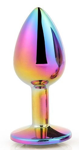 Голографическая анальная втулка с радужным кристаллом - 7,1 см. - Dream Toys - купить с доставкой в Северодвинске