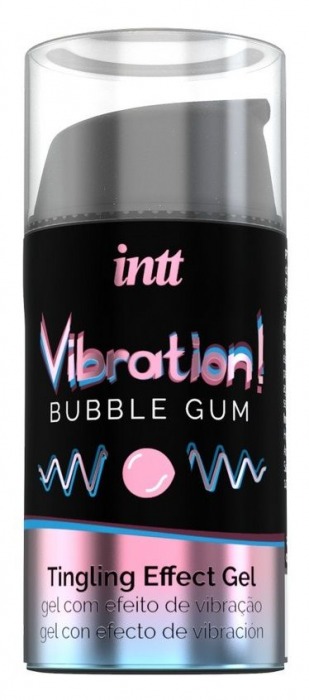 Жидкий интимный гель с эффектом вибрации Vibration! Bubble Gum - 15 мл. - INTT - купить с доставкой в Северодвинске