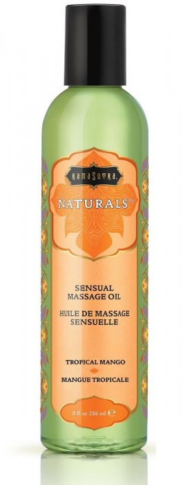 Массажное масло Naturals Tropical Mango с ароматом манго - 236 мл. - Kama Sutra - купить с доставкой в Северодвинске