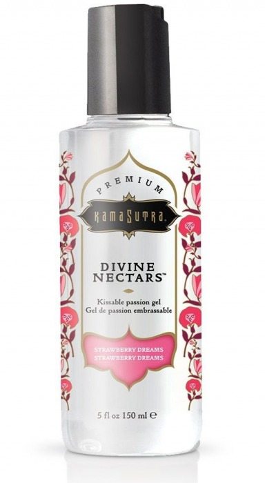 Гель-лубрикант на водной основе Divine Nectars Strawberry Dream с ароматом клубники - 150 мл. - Kama Sutra - купить с доставкой в Северодвинске