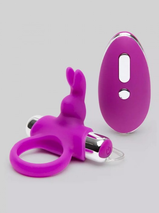 Лиловое виброкольцо с пультом ДУ Remote Control Cock Ring - Happy Rabbit - в Северодвинске купить с доставкой