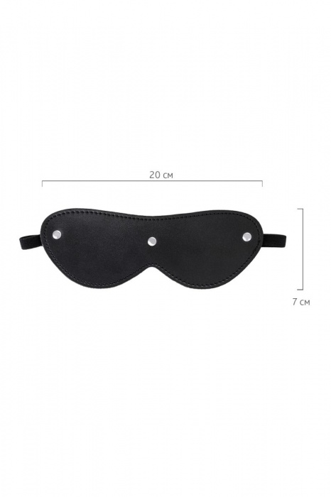 Черная кожаная маска Anonymo с мягким подкладом - ToyFa - купить с доставкой в Северодвинске