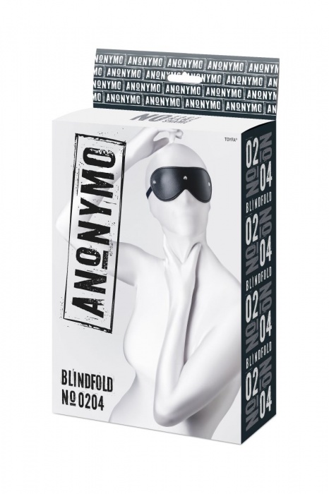 Черная кожаная маска Anonymo с мягким подкладом - ToyFa - купить с доставкой в Северодвинске