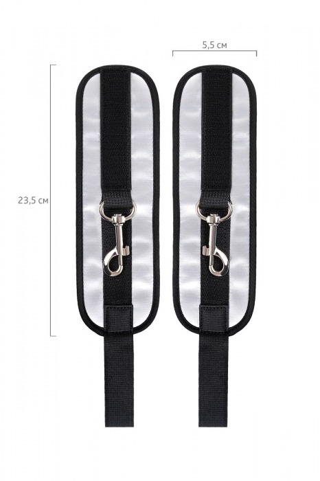 Серебристо-черные наручники Anonymo - ToyFa - купить с доставкой в Северодвинске