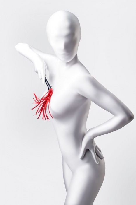 Красно-черный флоггер Anonymo - 28 см. - ToyFa - купить с доставкой в Северодвинске