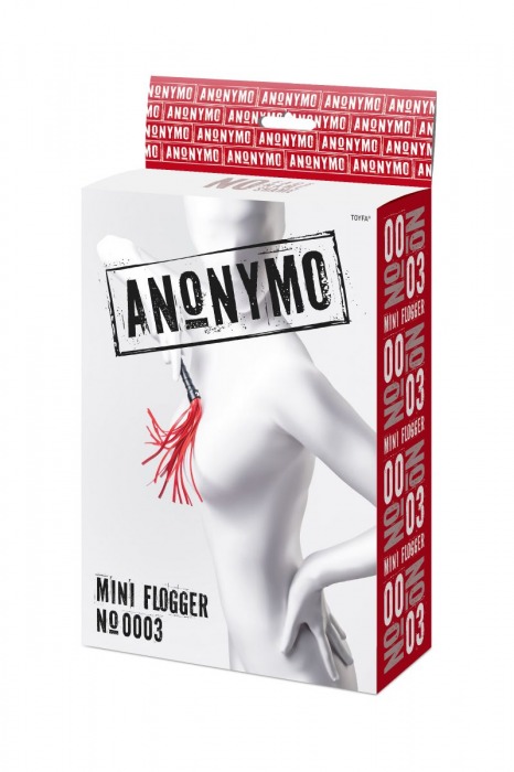 Красно-черный флоггер Anonymo - 28 см. - ToyFa - купить с доставкой в Северодвинске