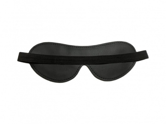Черная лаковая маска на глаза из эко-кожи - БДСМ Арсенал - купить с доставкой в Северодвинске