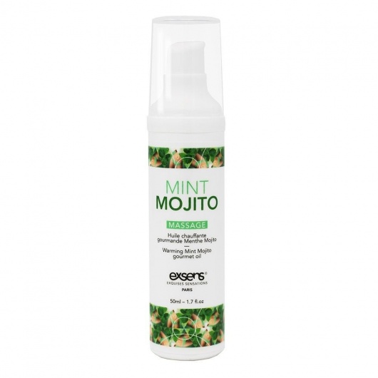 Разогревающее массажное масло с ароматом мохито Gourmet Mint Mojito - 50 мл. - Exsens - купить с доставкой в Северодвинске