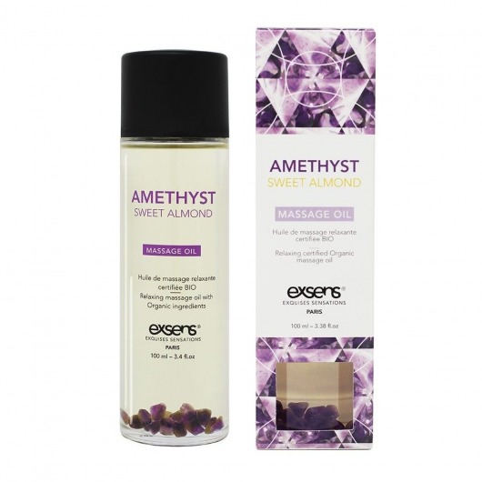 Органическое массажное масло AMETHYST SWEET ALMOND - 100 мл. - Exsens - купить с доставкой в Северодвинске