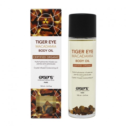 Органическое массажное масло TIGER EYE MACADAMIA - 100 мл. - Exsens - купить с доставкой в Северодвинске